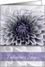 Our First Valentine’s Day Soft Lavender Floral Petals card