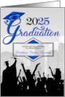 Class of 2025 Graduation Invitation in Blue card