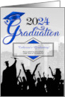 Class of 2024 Graduation Party Invitation in Blue card