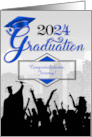 Class of 2024 Graduation Congratulations in Blue card
