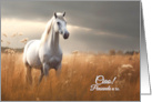 Ciao Italian Thinking of You Horse in Summer Grasses Blank card