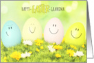 for Grandma Smiling Easter Eggs card