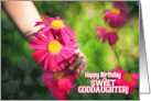 Goddaughter’s Birthday Girl with Pink Daisies card