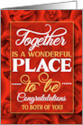 Gay Wedding Congratulations Red Roses card