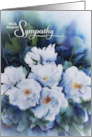 With Sympathy Blue Floral Condolences card