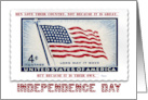 Memorial Day Thank an American Hero USA Flag Stamp card