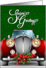 Automotive Business Red Classic Car Season’s Greetings card