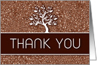 Business Thank You in Chocolate Creme Paisley card