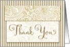 Volunteer Thank You Gold and Cream Elegance card