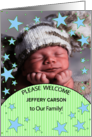 Adoption Announcement Baby Boy Photo card