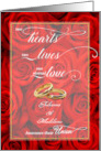 Civil Union Announcement for Lesbian Wedding with Red Roses card