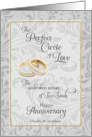 Anniversary for Gay Couple with Gold Wedding Bands card