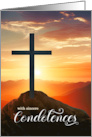 In Lieu of Flowers Memorial Donation Sunset Cross Over Mountains card