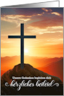 German Sympathy with Sunset Cross Over the Mountains card