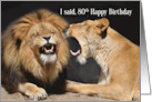 80th Birthday Funny Lion and Lioness Couple card