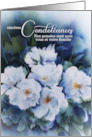 French Condolances Sympathy Blue Floral Blank Inside card