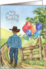 for 4th Birthday Little Cowboy Western Theme card
