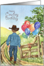 6th Birthday Little Cowboy Fun Western Theme card