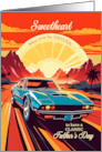 Life Partner’s Birthday Classic Car Retro 70s Theme card