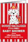 Baby Shower Invitation It’s a Girl Dalmatian Firehouse Dog Theme card