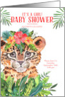 It’s a Girl Cheetah Jungle Baby Shower Invitation Custom card