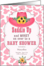 Pink Western Cowgirl Baby Shower Invitation Custom card