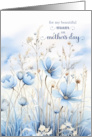 for Mum on Mother’s Day Blue Watercolor Wildflowers card