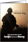 Veterans Day Military Soldier Sunset Silhouette card
