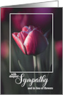 In Lieu of Flowers Sympathy Memorial Donation Tulip card
