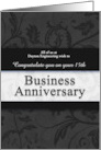 15th Business Anniversary Congratulations Black and Silver card