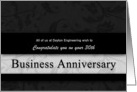 30th Business Anniversary Congratulations Black and Silver card