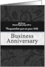 40th Business Anniversary Congratulations Black and Silver card