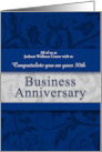 30th Business Anniversary Congratulations Blue and Silver card