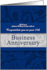 35th Business Anniversary Congratulations Blue and Silver card