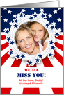 for the Dad Serving in the Military Missing You Family Photo card
