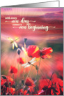 Encouragement Believe in Yourself New Day Poppies and Dragonflies card