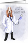 Appendectomy Get Well Funny Hound Dog Doctor Humor card