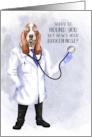 Broken Nose Get Well Funny Hound Dog Doctor Humor card