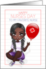 Nurses Day All Week Long Little African American Girl card