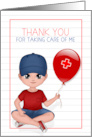 Thank You for Taking Care of Me Balloon and Little Boy card