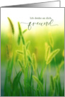 Thinking of You Friend German Language Summer Grasses card