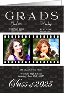 Twin Graduation Class of 2025 Film Theme Twin’s Photos card