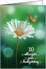 10th German Jahrestag Wedding Anniversary White Daisy card