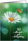 50th German Jahrestag Wedding Anniversary White Daisy card