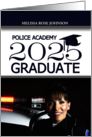 Police Academy Graduate Class of 2025 Navy Blue Grad’s Photo card