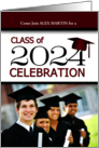 Class of 2024 Graduation Party in Red and Black Photo card
