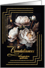 French Loss of a Grandmother Condoléances Crimson Rose card