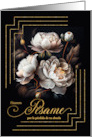 Spanish Loss of a Grandmother Sympathy Magnolia Blooms on Black card
