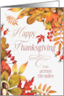 Across the Miles Thanksgiving Autumn Leaves and Berries card