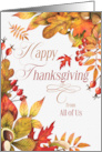 from All of Us Thanksgiving with Autumn Harvest Leaves card